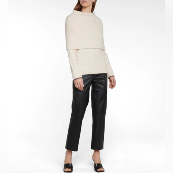 Proenza Schouler Sweaters - Proenza Schouler fold over textured Merino Wool/Alpaca blend sweater.